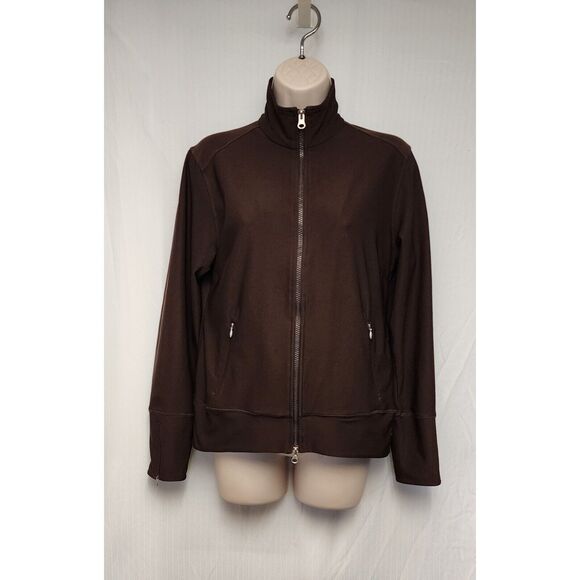 Lucy Tech Women's Size M Brown Full Zip Long Sleeve Jacket Activewear - Picture 2 of 8